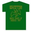 Led Zeppelin T-shirt : U.s.'77 (Green) /  Size: L