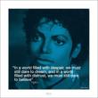 Michale Jackson: Blue Art Print Poster