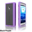 Frame Case For Xperia(Black�~purpl)