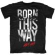 Lady Gaga T-shirt: Btw Stacked Text / Size: L