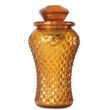Bottle Lamp With Flameless Candle Amber