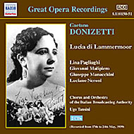 ドニゼッティ（1797-1848）/Lucia Di Lammermoor： Tansini / Turin Rai So Pagliughi Malipiero