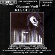 ヴェルディ（1813-1901）/Rigoletto： Gedda / Ehrling / Stockholm Royal Opera
