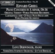 グリーグ（1843-1907）/Piano Concerto(Original Version)： Derwinger / Hirokami / Norrkoping. so
