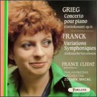 グリーグ（1843-1907）/Piano Concerto 1 ： Clidat(P) Macal / Po +franck