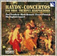 ハイドン（1732-1809）/Concertos： Pinnock(Cemb) / English Concert Goodwin(Ob) M.bennett(Tp)