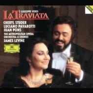 ヴェルディ（1813-1901）/La Traviata： Levine / Met Opera Studer Pavarotti Pons