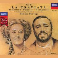 ヴェルディ（1813-1901）/La Traviata： Bonynge / National Po Sutherland Pavarotti Manuguerra