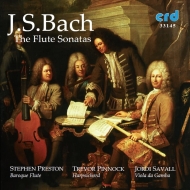 バッハ（1685-1750）/Flute Sonatas： Preston(Fl) Pinnock(Cemb) Savall(Vc)