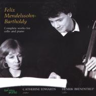 メンデルスゾーン（1809-1847）/Comp. works For Cello ＆ Piano： Edwards(Vc)brendstrup(P)