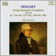 モーツァルト（1756-1791）/String Quartet.19 Divertimentok.136-138： Eder.q