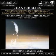 シベリウス（1865-1957）/Violin Concerto(Original Final)： Kavakos(Vn) Vanska / Lahti So