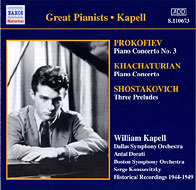 プロコフィエフ（1891-1953）/Piano Concerto 3 ： Kapell(P) Dorati / Dallas So +khachaturian： Koussevitzky / B