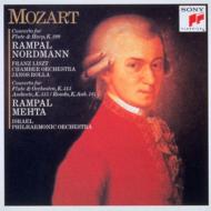 モーツァルト（1756-1791）/Concerto For Flute ＆ Harp： Rampal Nordman Mehta / Ipo