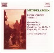 メンデルスゾーン（1809-1847）/String Quartet 3 6： Aurora.q