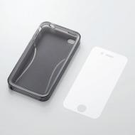  iPhone4 Accessories/エレコム： Iphone4 2010 セミハードケース ブラック： Mpa-p10ucbk 