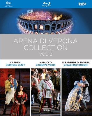 【Blu-ray】 Opera Classical / アレーナ・ディ・ヴェローナ・ボックス Vol.2〜カルメン、ナブッコ、セヴィリャの理髪師（3BD