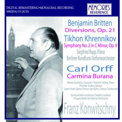 【CD輸入】 Orff オルフ / オルフ：カルミナ・ブラーナ、フレンニコフ：交響曲第２番、ブリテン：左手 コンヴィチュニー（２