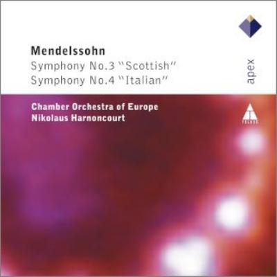 【CD輸入】 Mendelssohn メンデルスゾーン / 交響曲第３番『スコットランド』、第４番『イタリア』 アーノンクール＆ヨーロッ