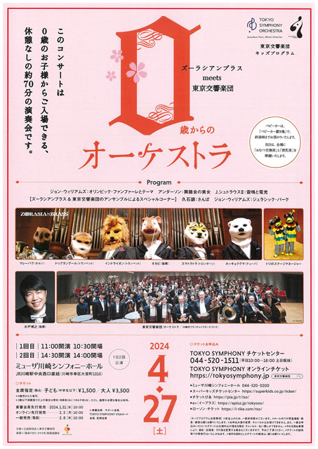 キッズプログラム～0歳からのオーケストラ～ ズーラシアンブラスmeets東京交響楽団