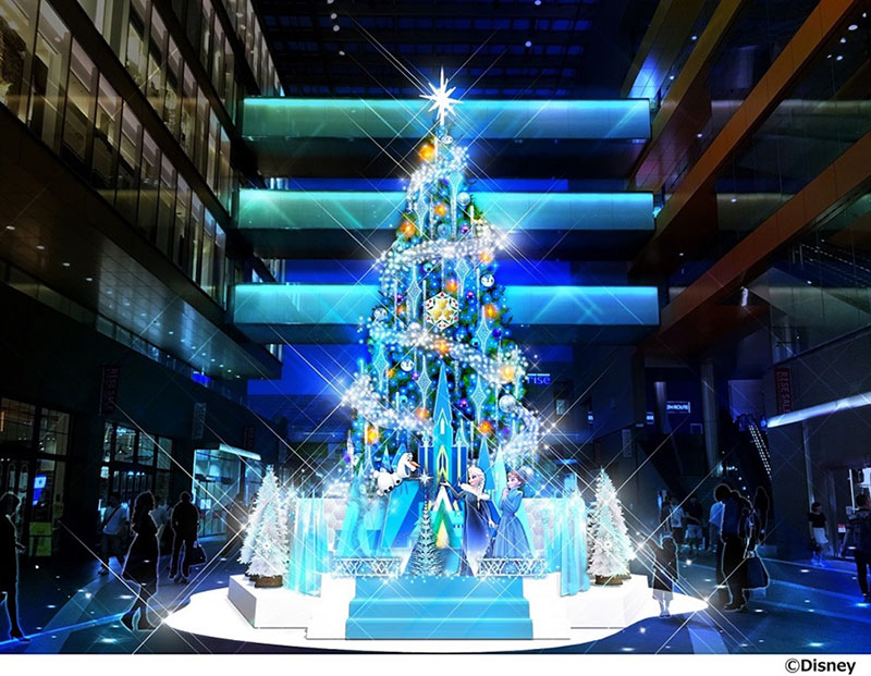 アナと雪の女王” クリスマスツリーが登場 新作の象徴的なシーンを表現|イベント・おでかけ
