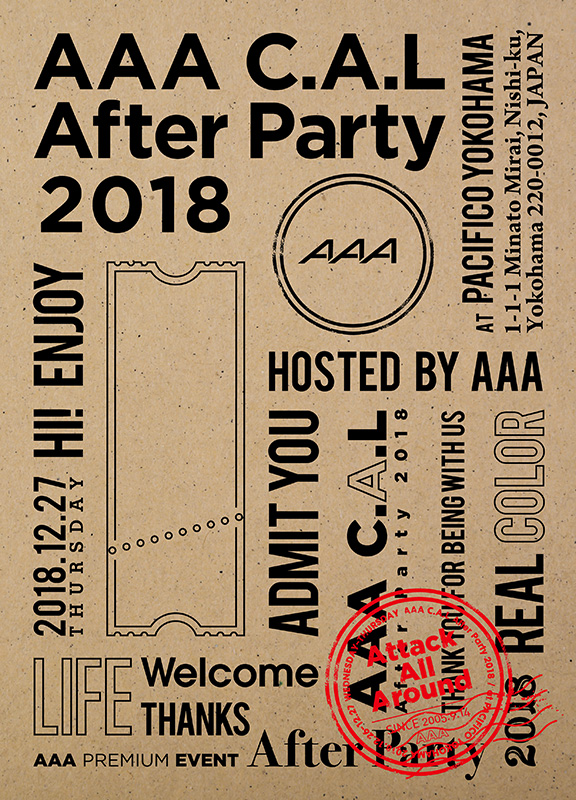 Aaa C A L After Party 2018 がdvd ブルーレイに 2019年4月3日発売