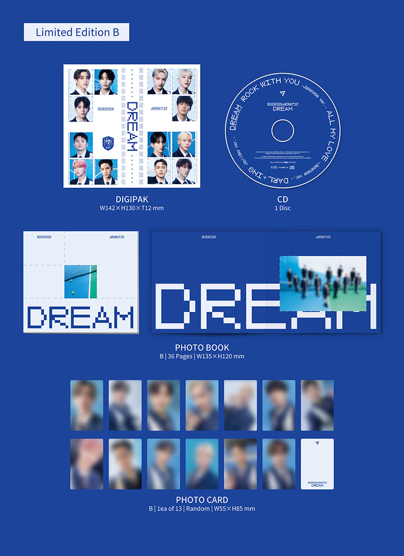 SEVENTEEN JAPAN 1ST EP『DREAM』11月9日リリース《@Loppi・HMV限定特典スペシャルフォトカード + 先着特典 「オフラインイベント」応募抽選券付き》|K-POP・アジア