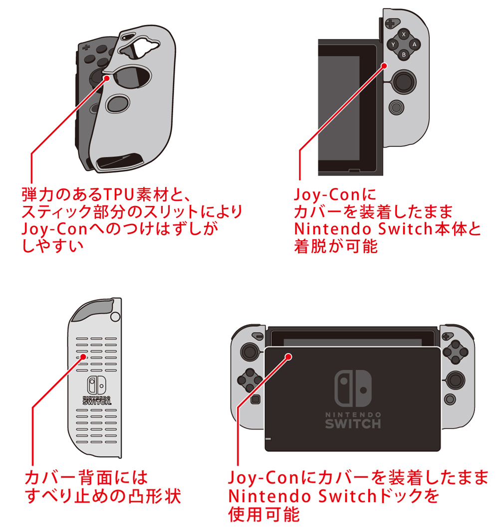 Nintendo Switchに個性を カラフルなjoy Con用tpuカバーがキーズファクトリーより発売 ゲーム