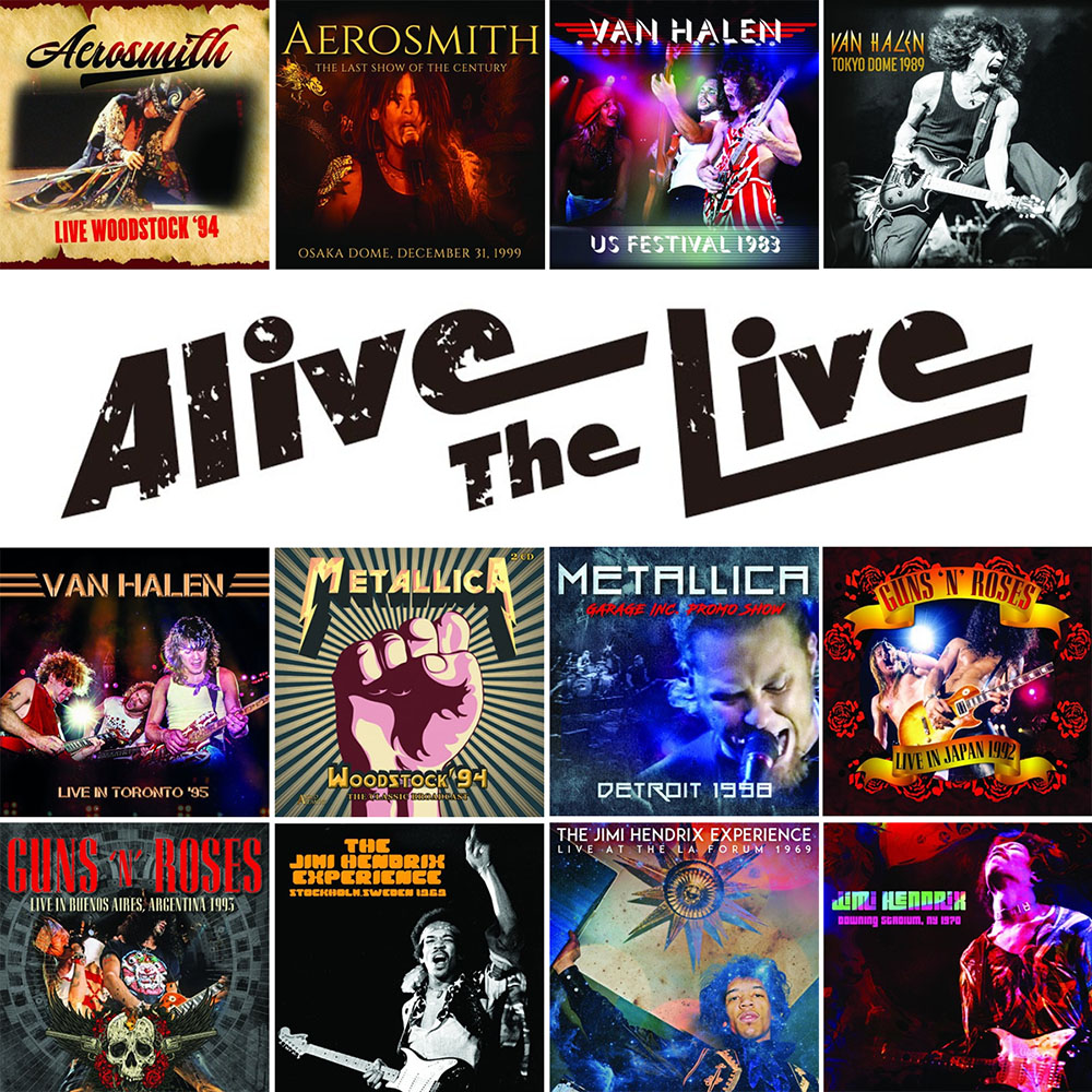Alive The Liveシリーズ 5月発売にジミ・ヘンドリックス、ヴァン・ヘイレン、エアロ、ガンズ、メタリカなど12タイトル|ロック
