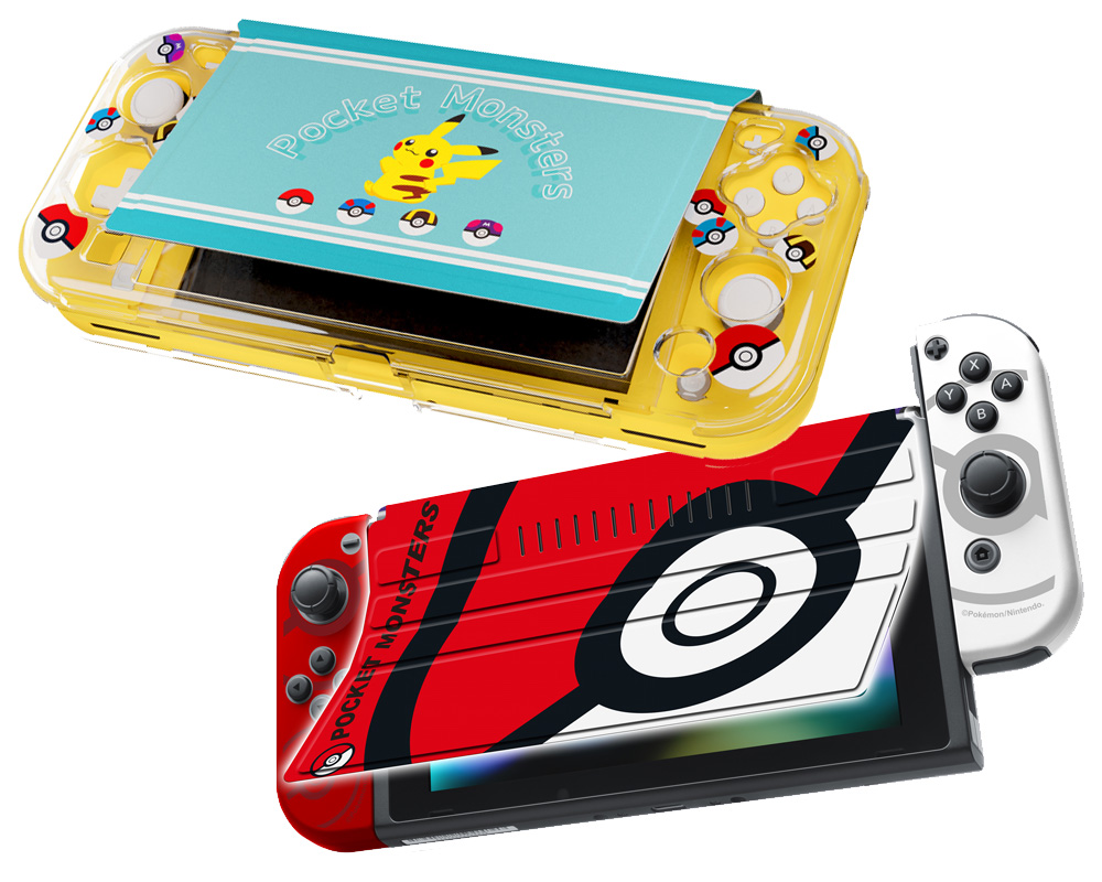 Nintendo Switch本体をポケモンデザインに着せ替え！キーズファクトリーより「ポケットモンスター」各種ケースが発売|ゲーム