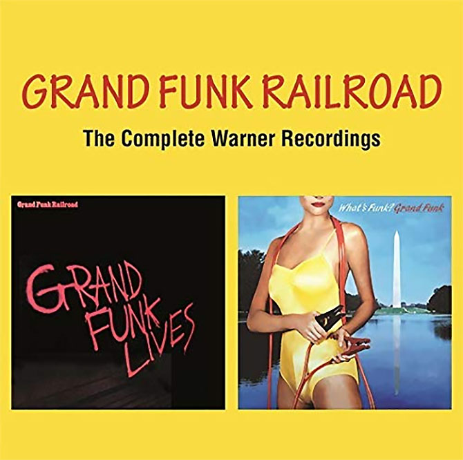 グランド・ファンク・レイルロード 80年代ワーナー期入手困難アルバム『Grand Funk Lives』『What's Funk？』が  米ウーンデッド・バード社よりカップリング再発|ロック