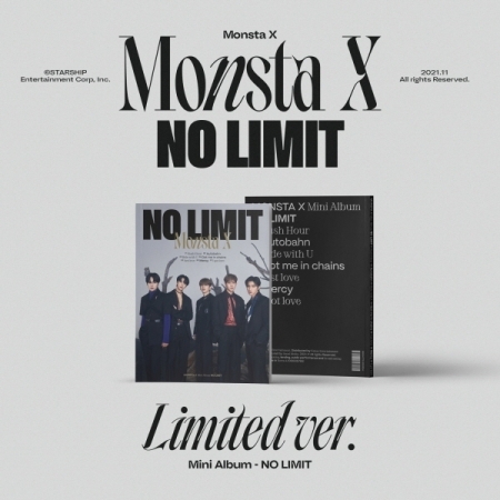 MONSTA X 韓国10thミニアルバム『No Limit』 Limited Ver.がリリース|K