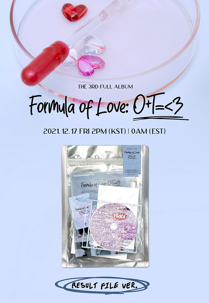 TWICE 3rdフルアルバム『Formula of Love: O+T=<3』にResult file Ver.が登場|韓国・アジア