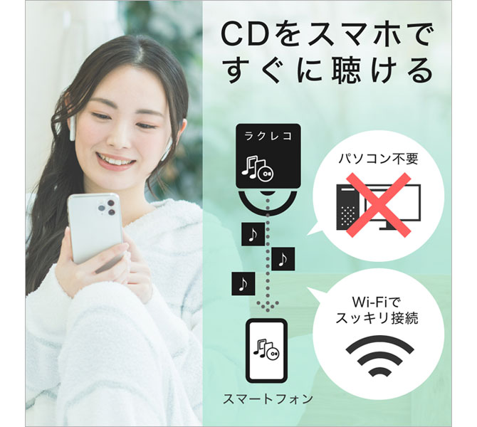 すぐったレディース福袋 スマートフォン用CDレコーダー ラクレコ