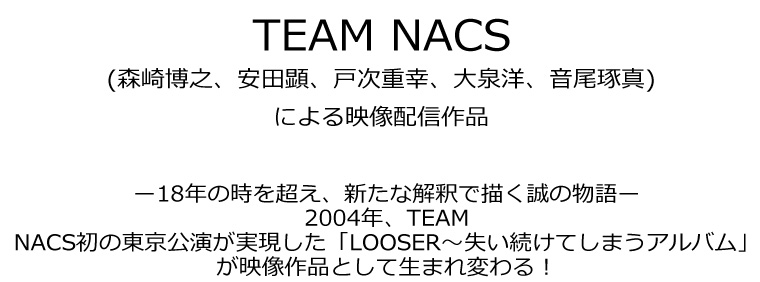 TEAM NACS「LOOSER 2022」オリジナルグッズ 予約受付中！|Loppiオススメ