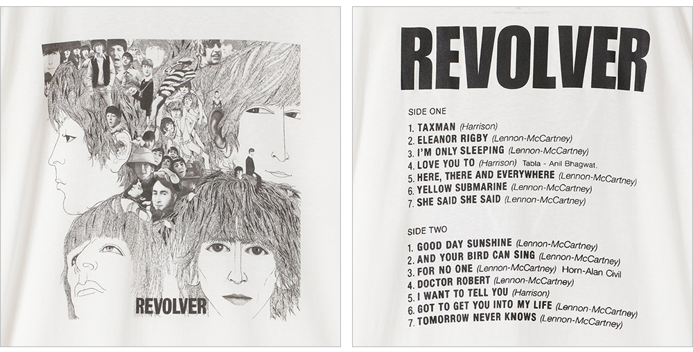 ビートルズ『Revolver Cover Tracklist Tee』発売！|グッズ