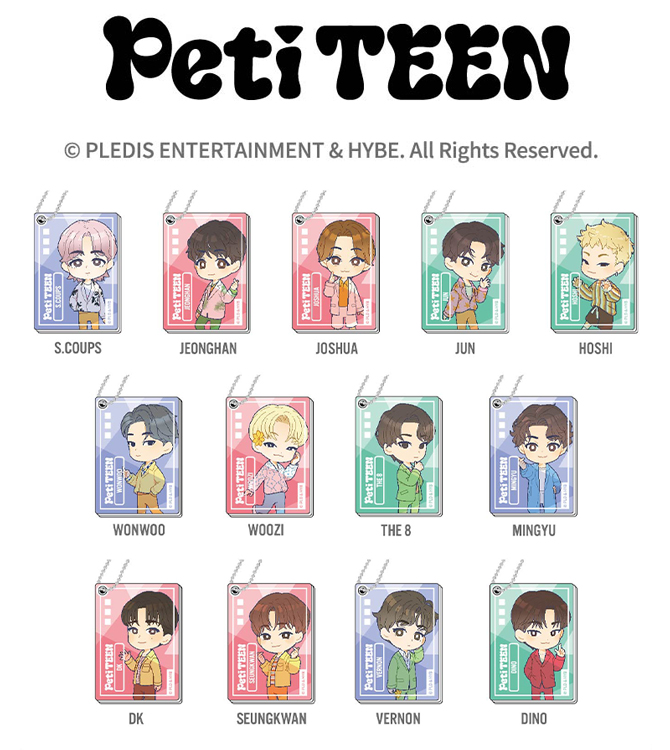 SEVENTEEN」のキャラクター「PetiTEEN」のスライドミラー販売中|グッズ