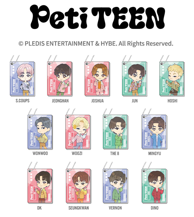 SEVENTEEN」のキャラクター「PetiTEEN」のスライドミラーが取り扱い