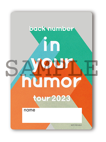 back number ライブ DVD＆ブルーレイ『in your humor tour 2023 at