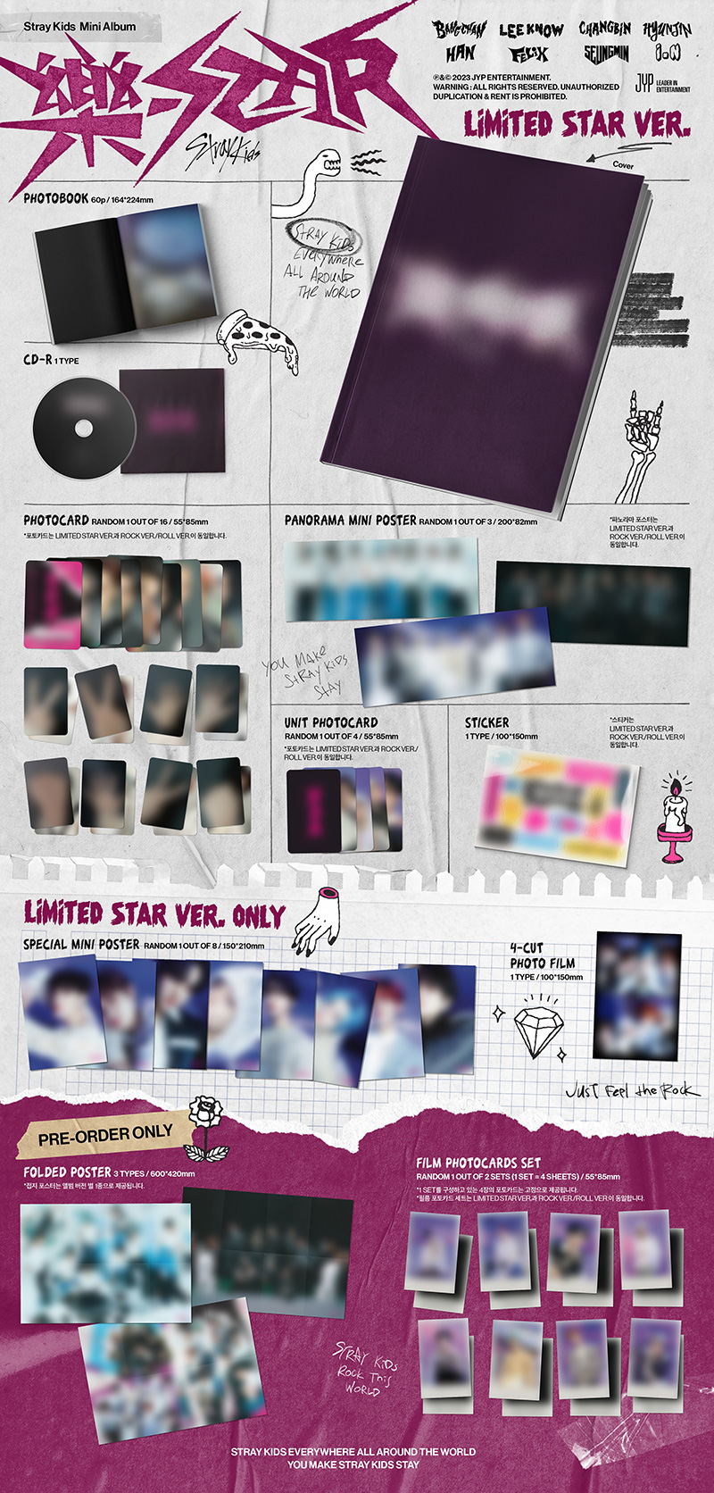 限定SALE低価straykids スキズ　樂-STAR HMV特典　トレカ　ヒョンジン　セット K-POP・アジア