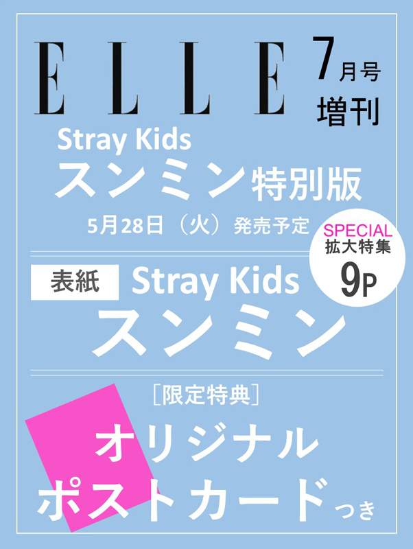 Stray Kids スンミンが表紙に登場『ELLE JAPON 2024年7月号増刊 Stray