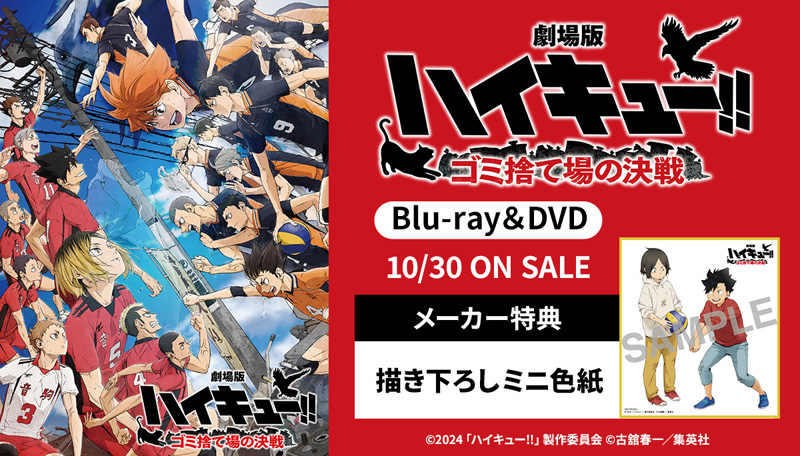 劇場版ハイキュー!! ゴミ捨て場の決戦 Blu-ray & DVD 2024年10月30日 発売中 【特典つき】|アニメ