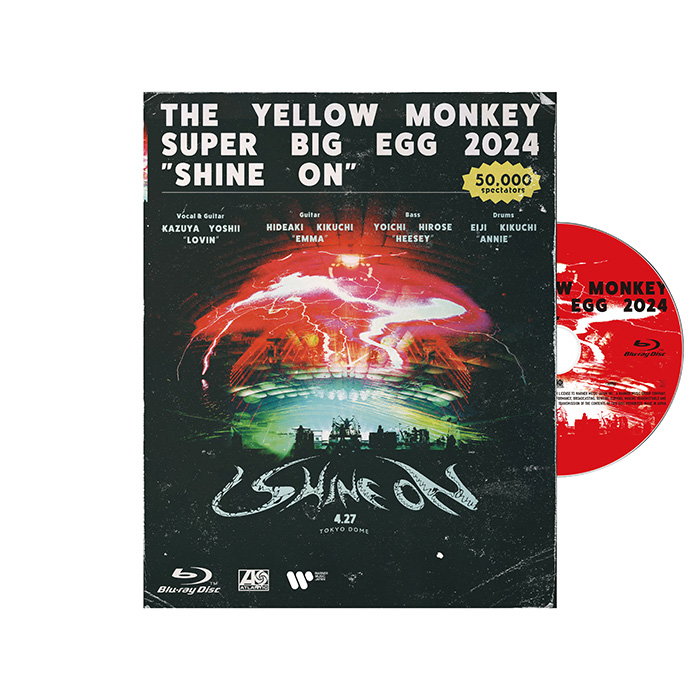 THE YELLOW MONKEY ライブ ブルーレイ＆DVD『THE YELLOW MONKEY SUPER BIG EGG 2024“SHINE  ON”』10月9日発売《先着特典：クリアファイル》|ジャパニーズポップス