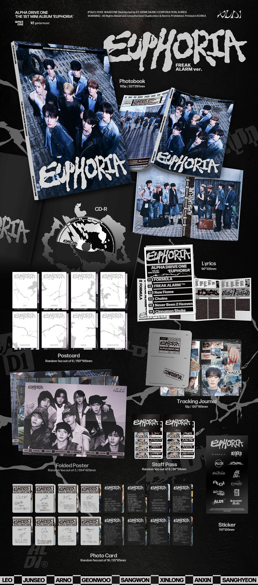ALPHA DRIVE ONE THE 1ST MINI ALBUM 'EUPHORIA' 日本限定特典付きでご
