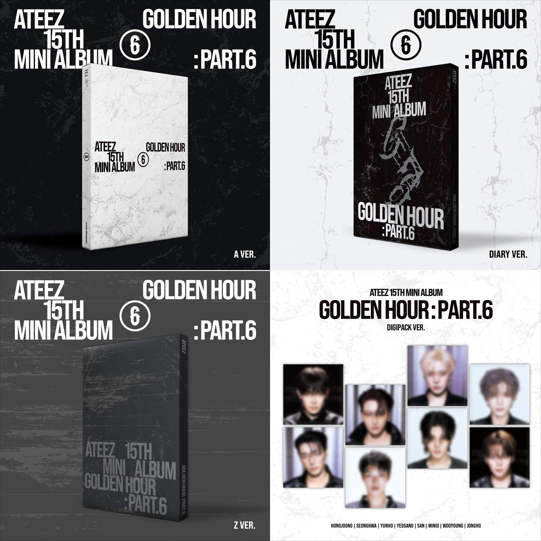 ATEEZ 15TH ミニアルバム『GOLDEN HOUR : Part.6』日本公式輸入盤