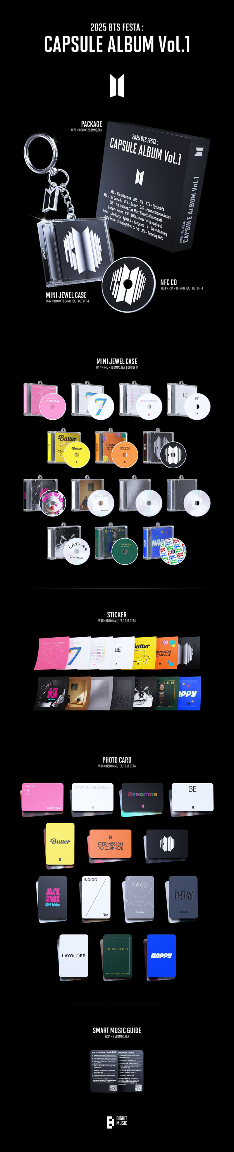 BTS カプセルアルバム『2025 BTS FESTA : CAPSULE ALBUM Vol.1