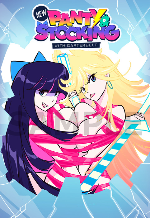 に*こ様 New PANTY & STOCKING パンスト ポストカード 特典 Panty and Stocking postcard San Japan version - convention