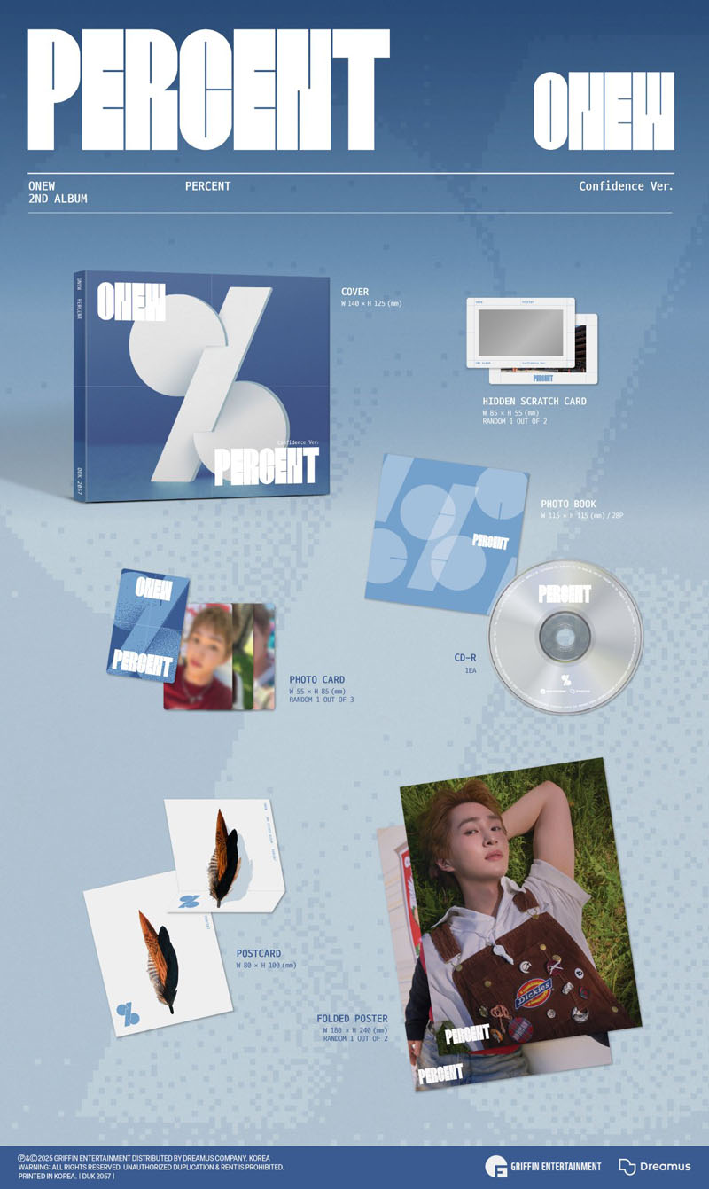 HMV限定特典付き》ONEW 2nd アルバム『PERCENT』発売決定！|K