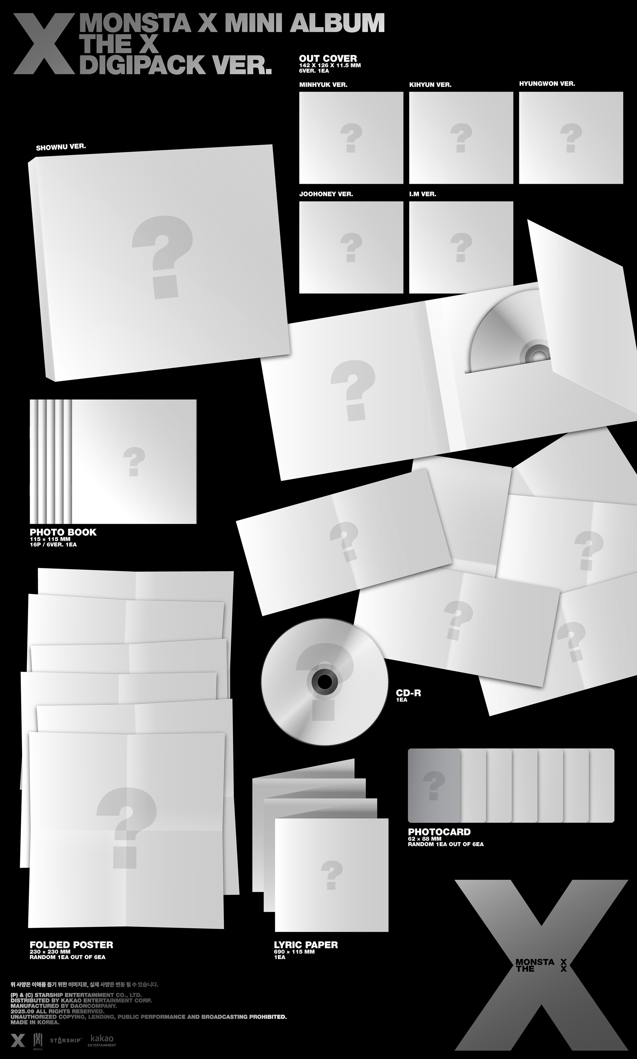 MONSTA X アルバム(全14種) ktown4u.com : fanclub item_[MX ALBUM] MONSTA X - Mini Album