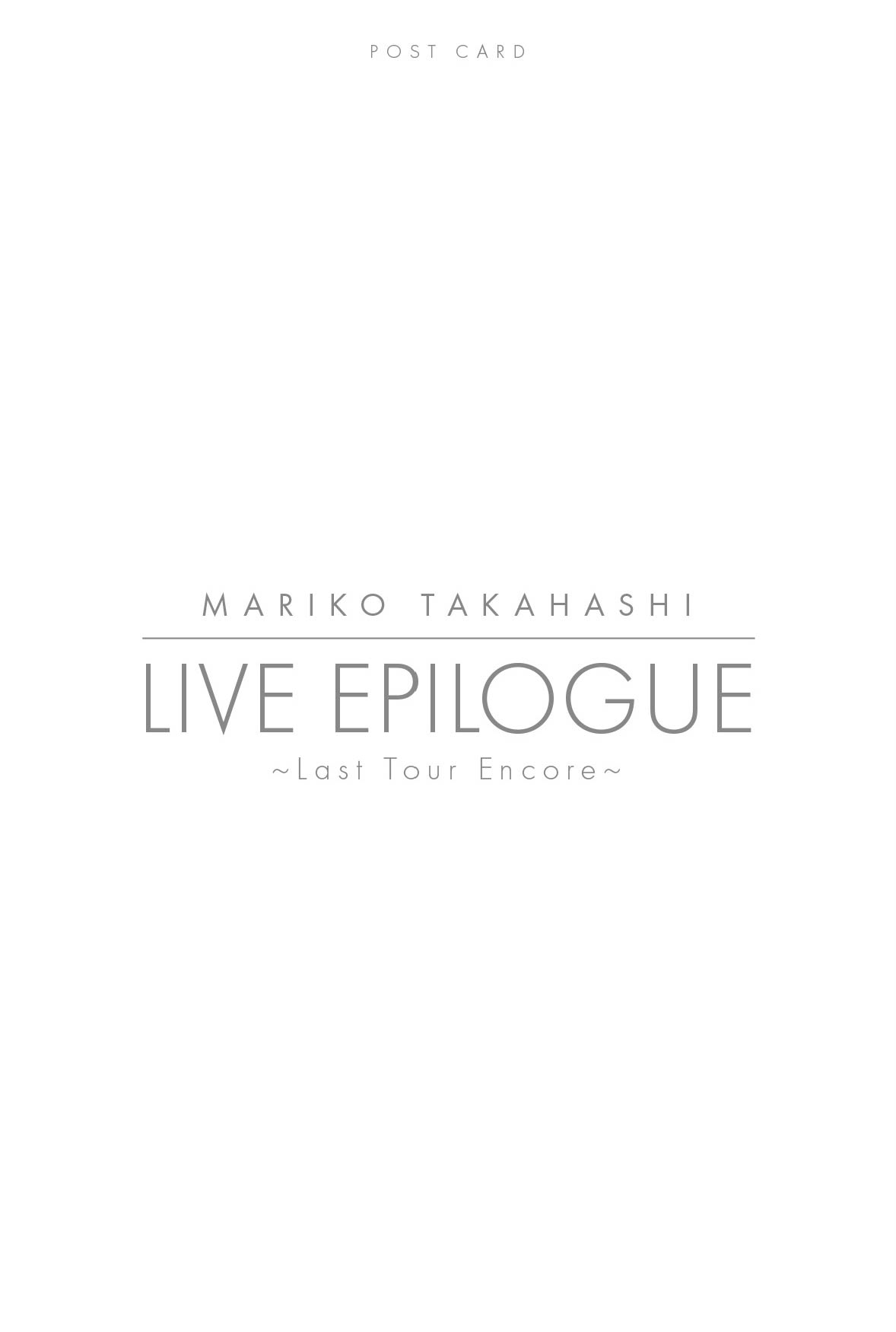 LIVE EPILOGUE ～Last Tour Encore～(2CD) : 高橋真梨子 | HMV&BOOKS
